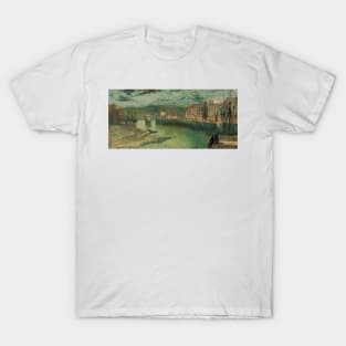 Whitby Docks by John Atkinson Grimshaw T-Shirt